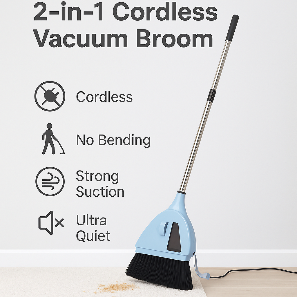 2-in-1 Cordless Vacuum Broom