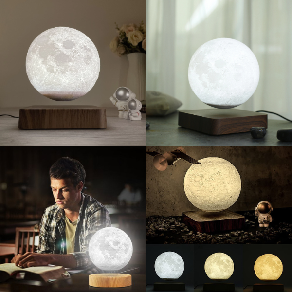 Real 360° Spinning - Levitating Magnetic Moon Lamp
