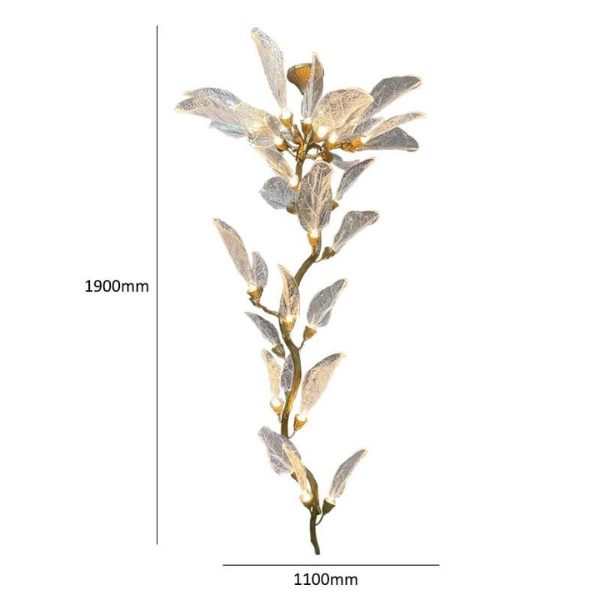 Luxury Glow - Art Resin Glass Chandeliers tree leaf