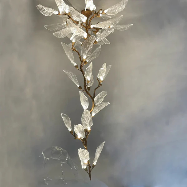 Luxury Glow - Art Resin Glass Chandeliers tree leaf