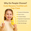 Cute Banana Toothbrush Cap Case and Brush