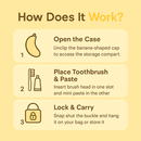 Cute Banana Toothbrush Cap Case and Brush