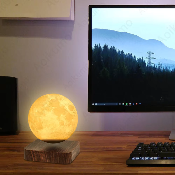 Real 360° Spinning - Levitating Magnetic Moon Lamp