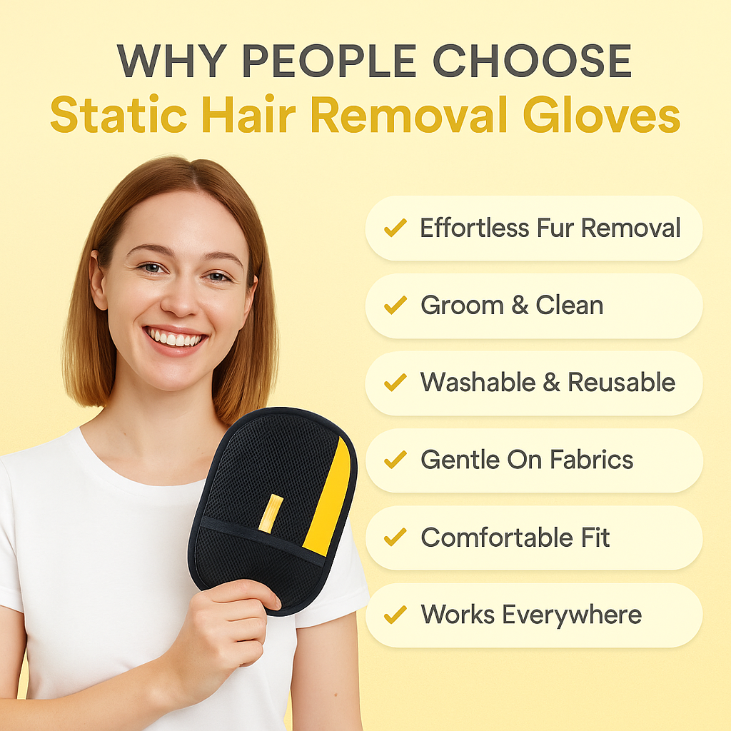 Static Hair Removal Gloves